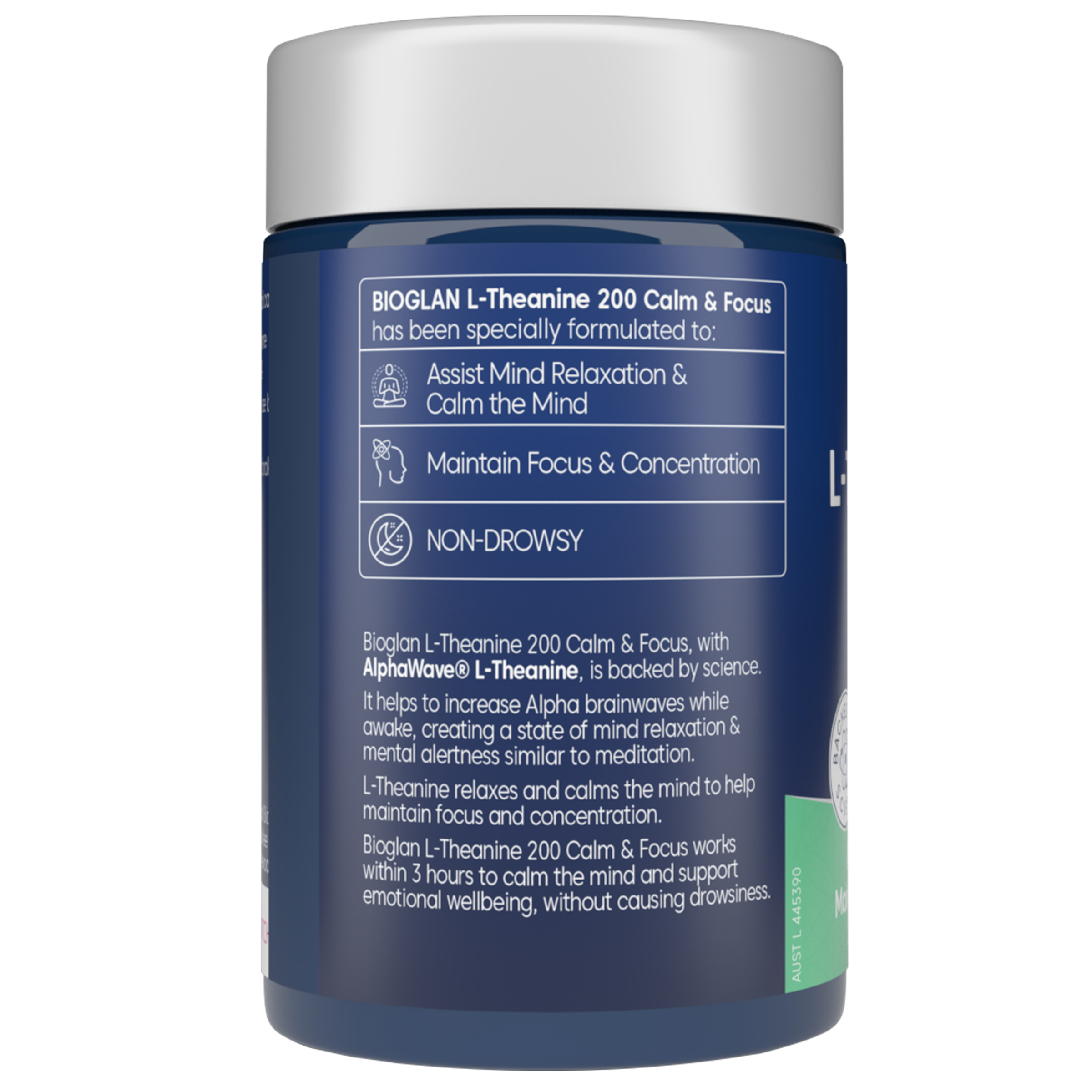 BIOGLAN L-THEANINE 200MG 60 TABLETS - Image 2