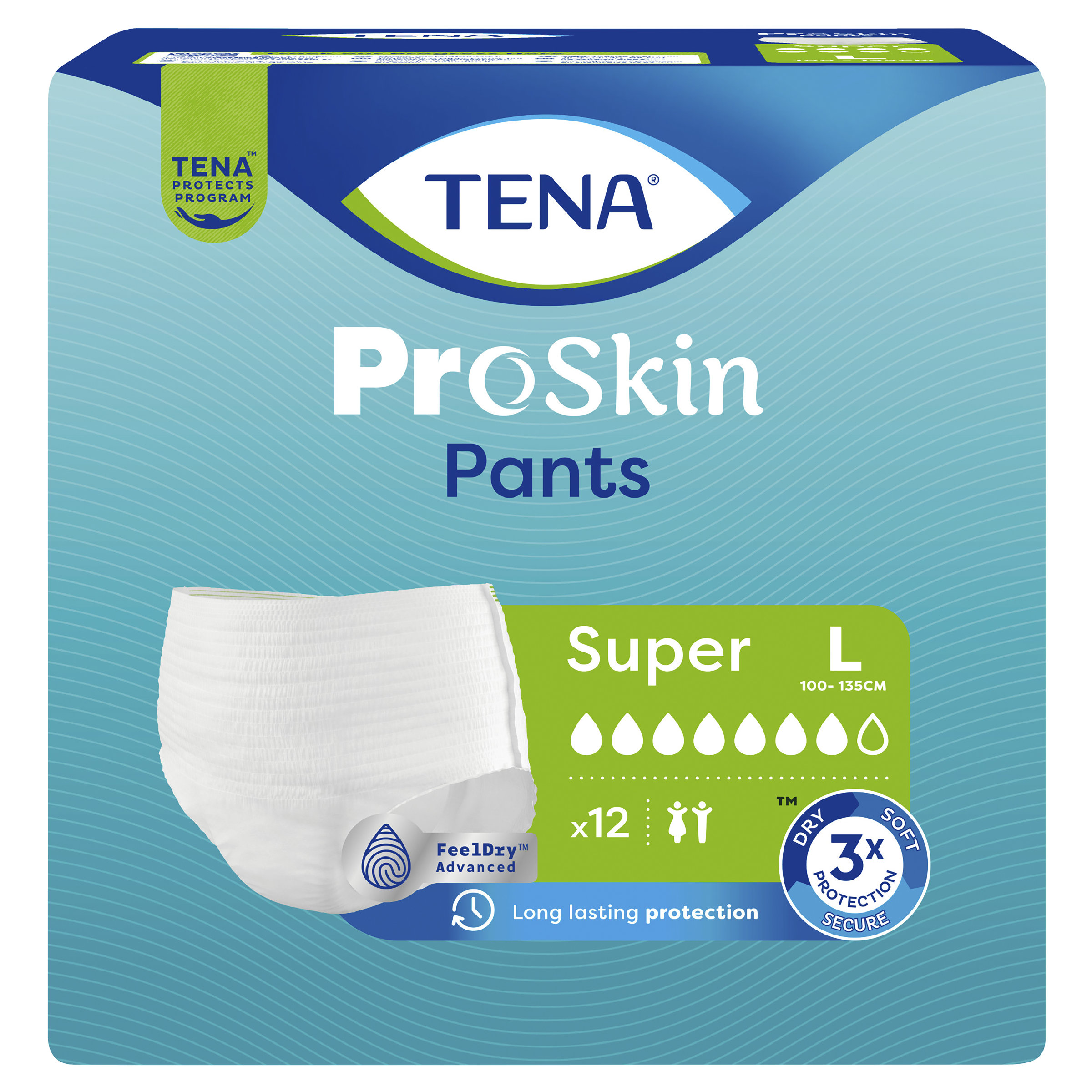 TENA PROSKIN UNISEX PANTS 7D SUPER LARGE 12 PACK