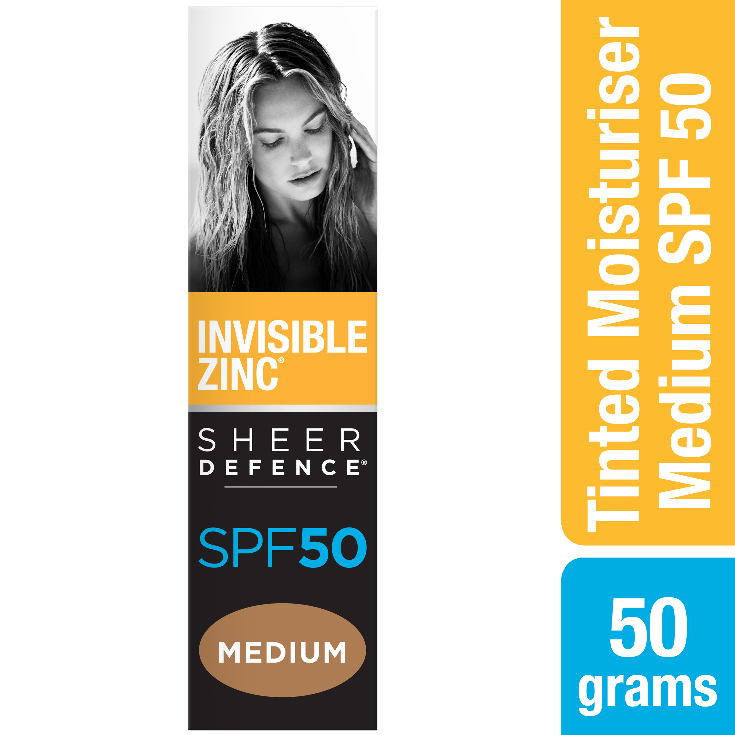 INVISIBLE ZINC SHEER DEFENCE TINTED MEDIUM SUNSCREEN SPF50+ 50G - Image 11