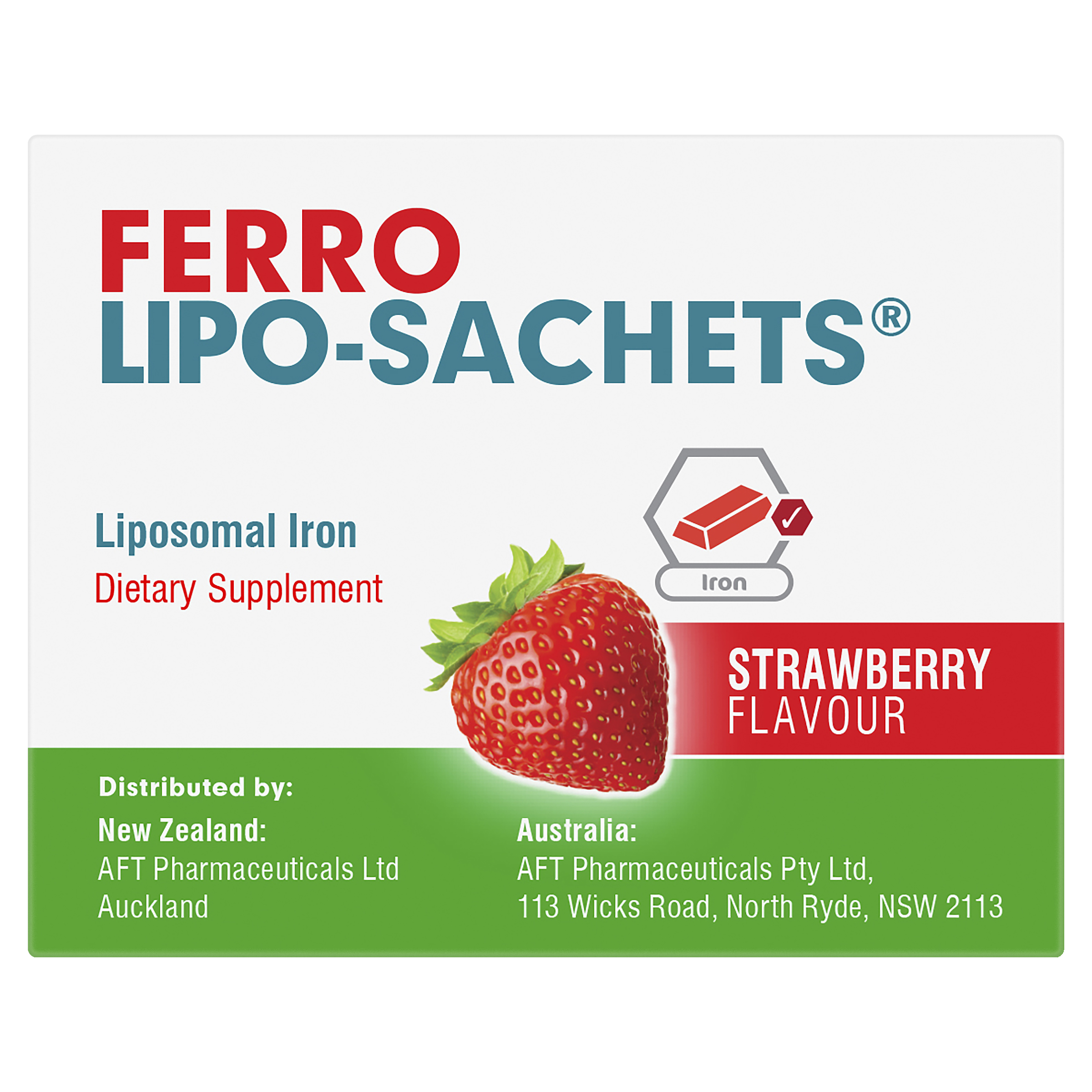 Ferro FERRO LIPO-SACHETS STRAWBERRY 30 X 5G - Image 6