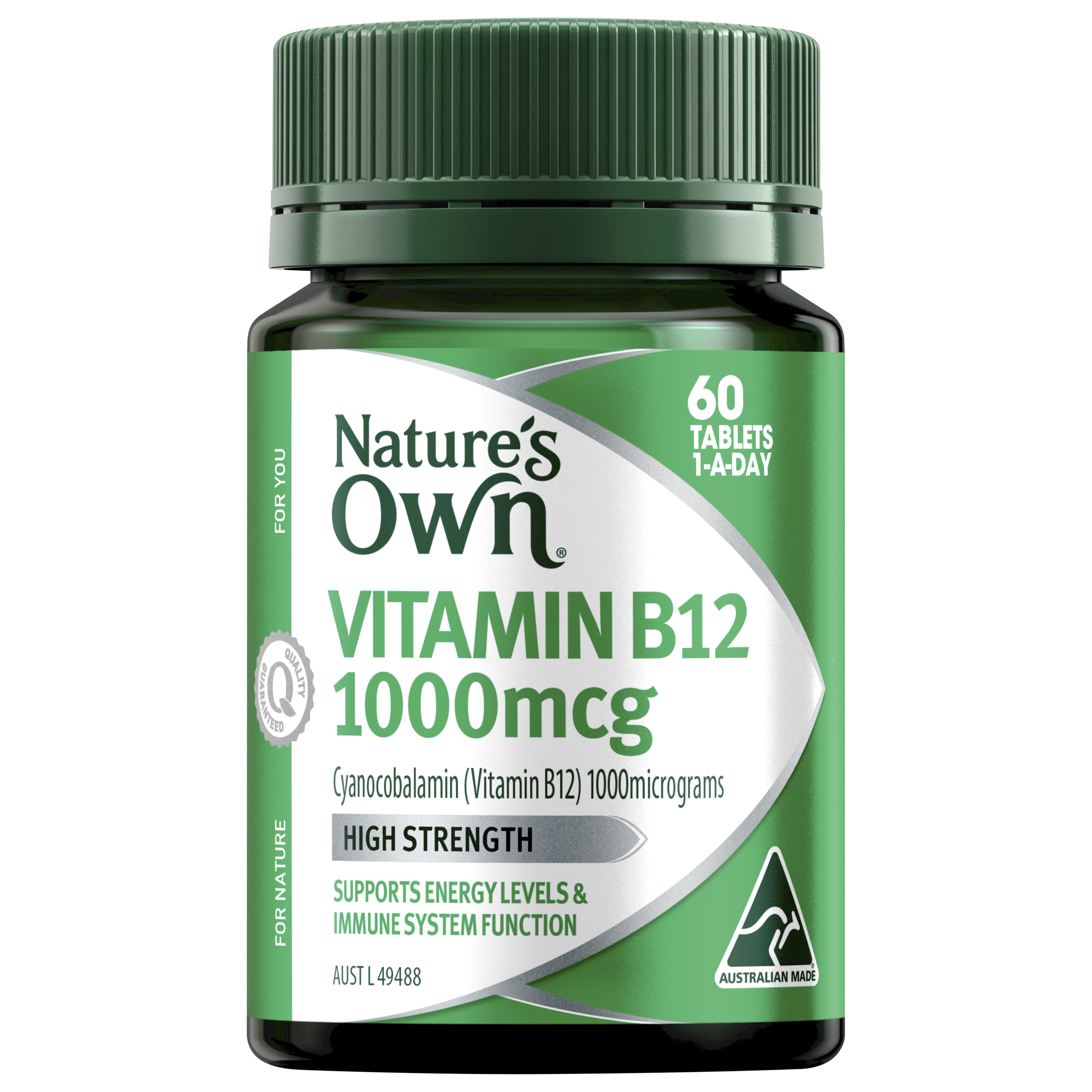 NATURES OWN VITAMIN B12 1000MCG 60 TABLETS