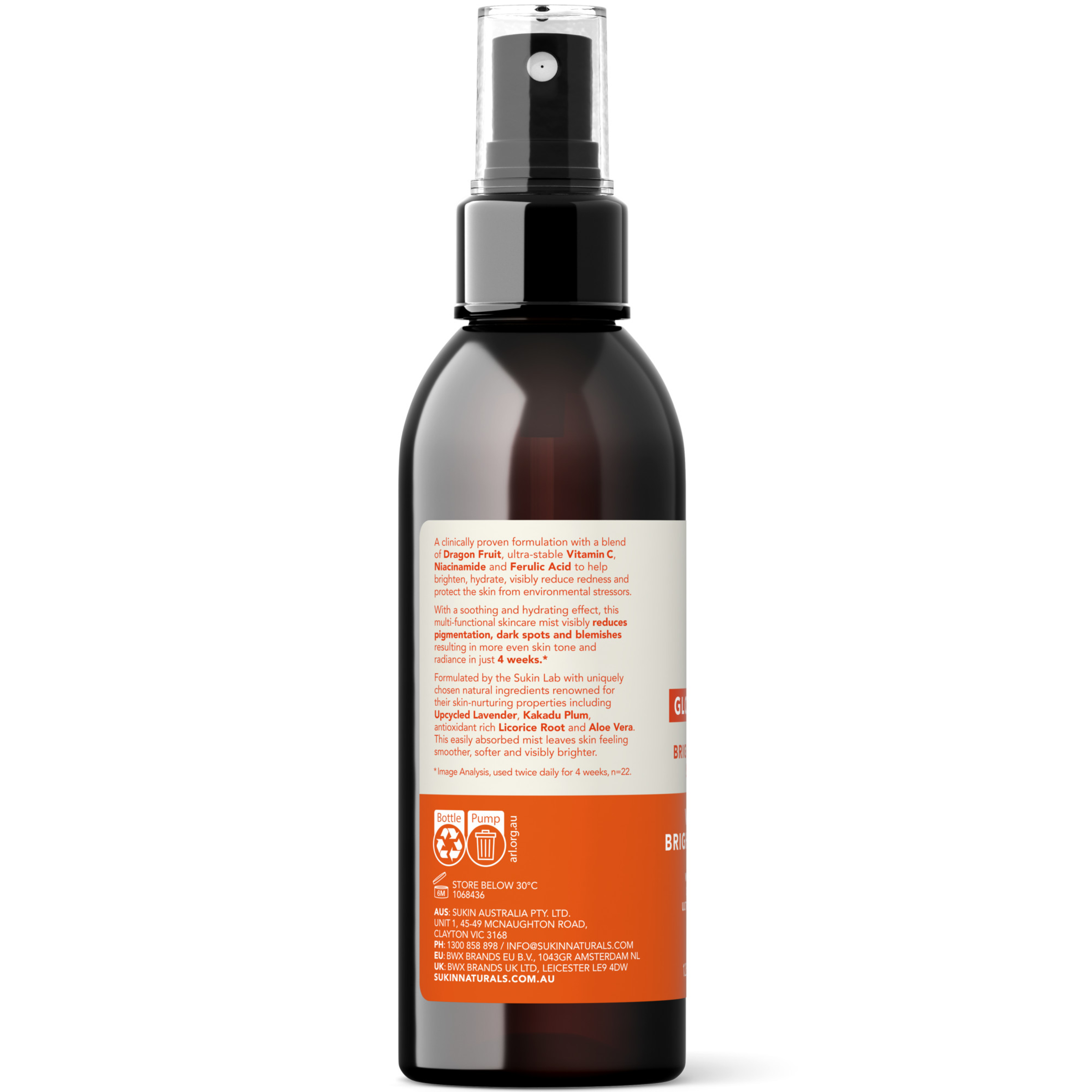 SUKIN GLOW ACTIVE C BRIGHTENING MIST 125ML - Image 2