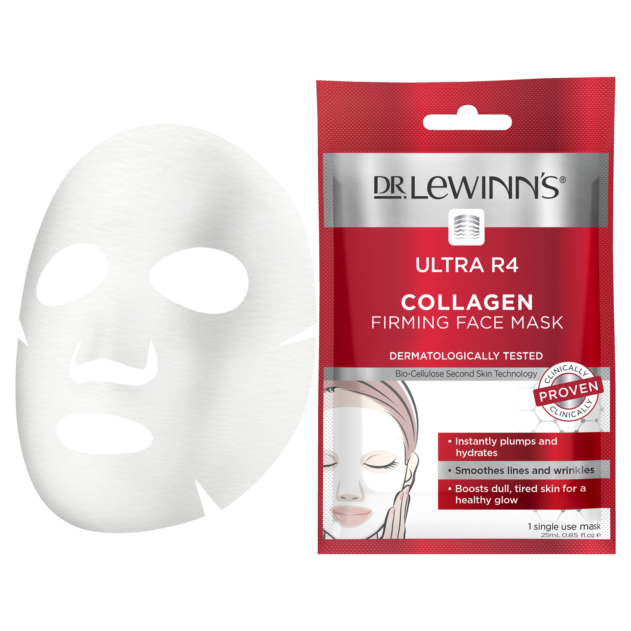 DR LEWINNS ULTRA R4 COLLAGEN FACE MASK 1 PACK - Image 4