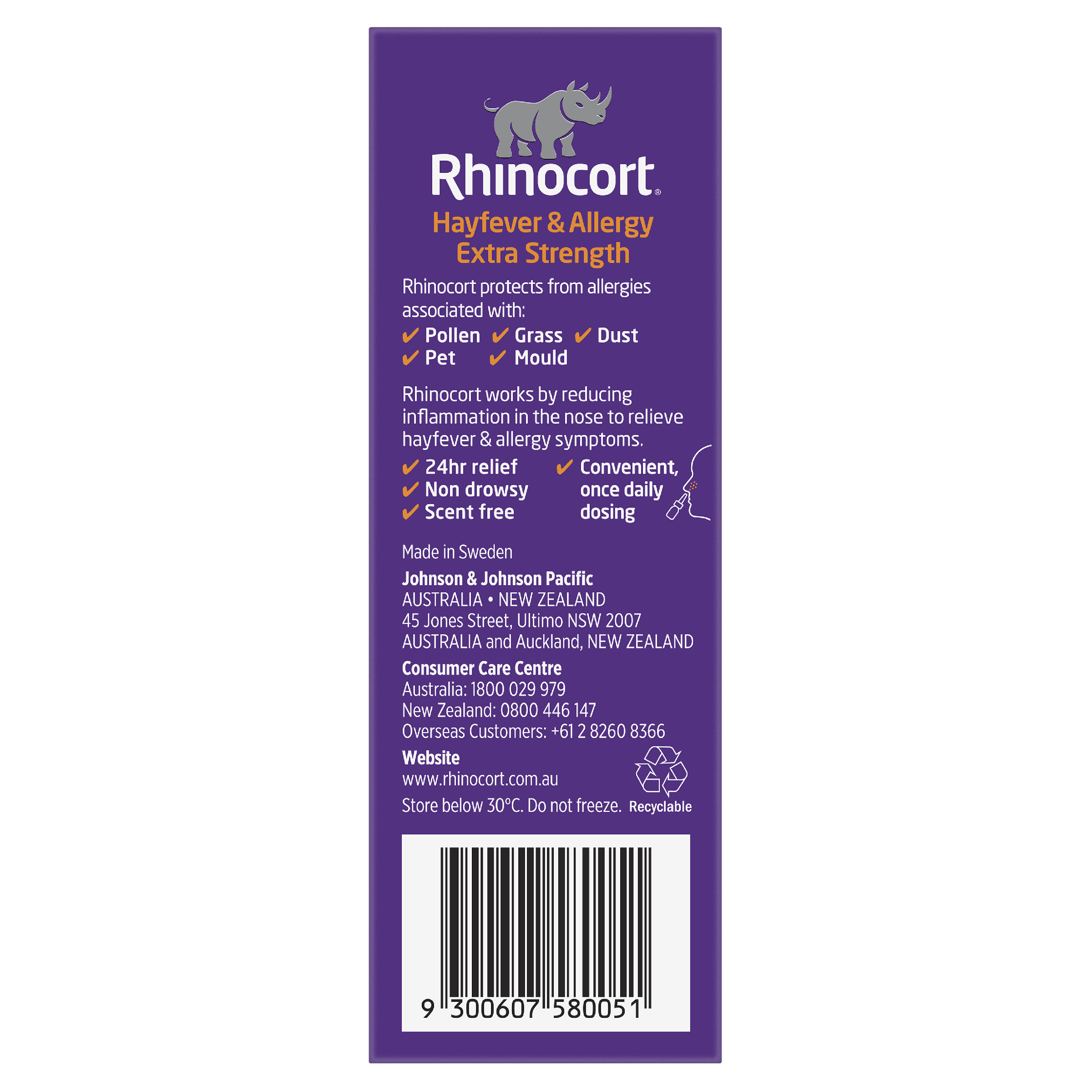 RHINOCORT HAYFEVER NASAL SPRAY 64MCG 120 DOSE - Image 6