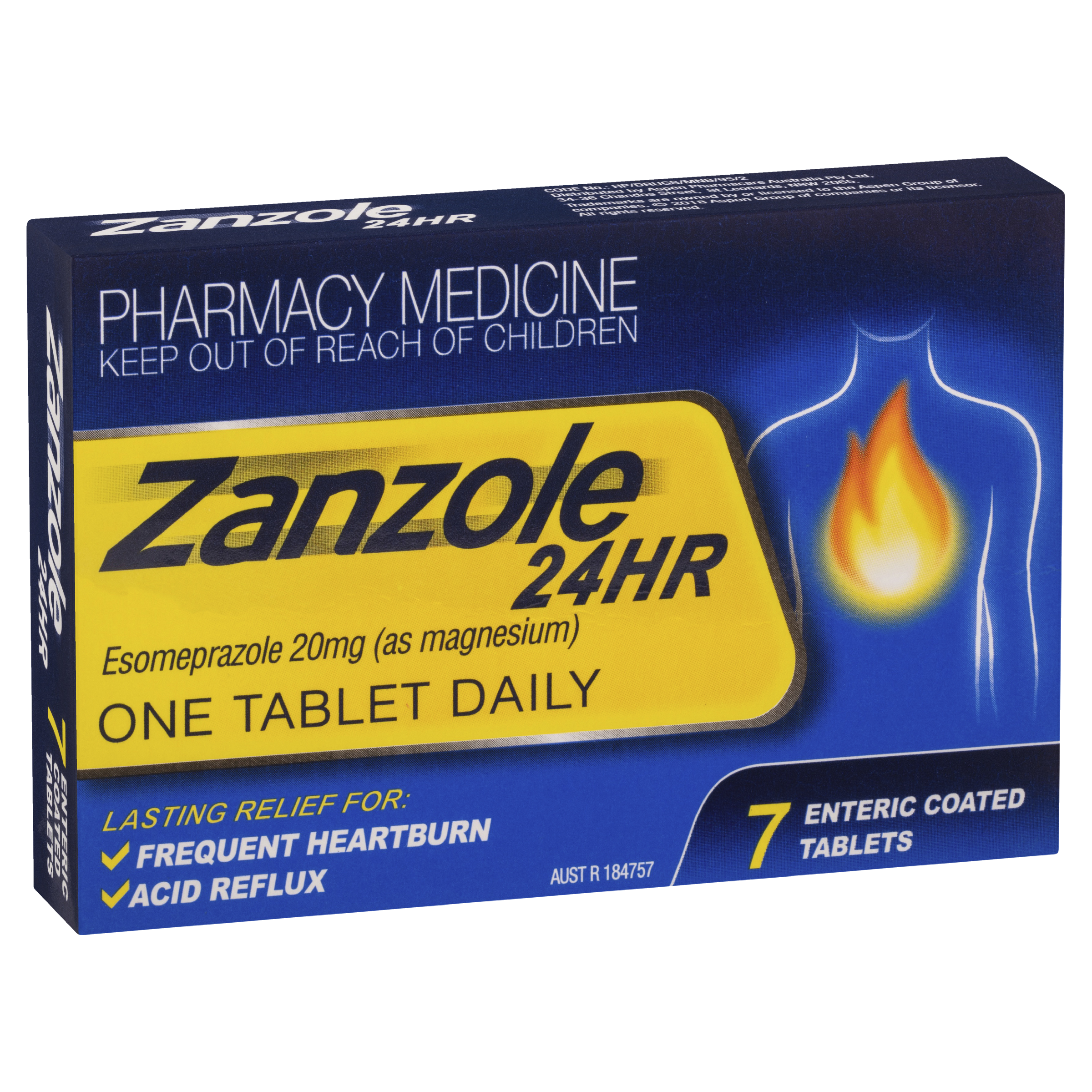 ZANZOLE 24HR 20MG 7 TABLETS