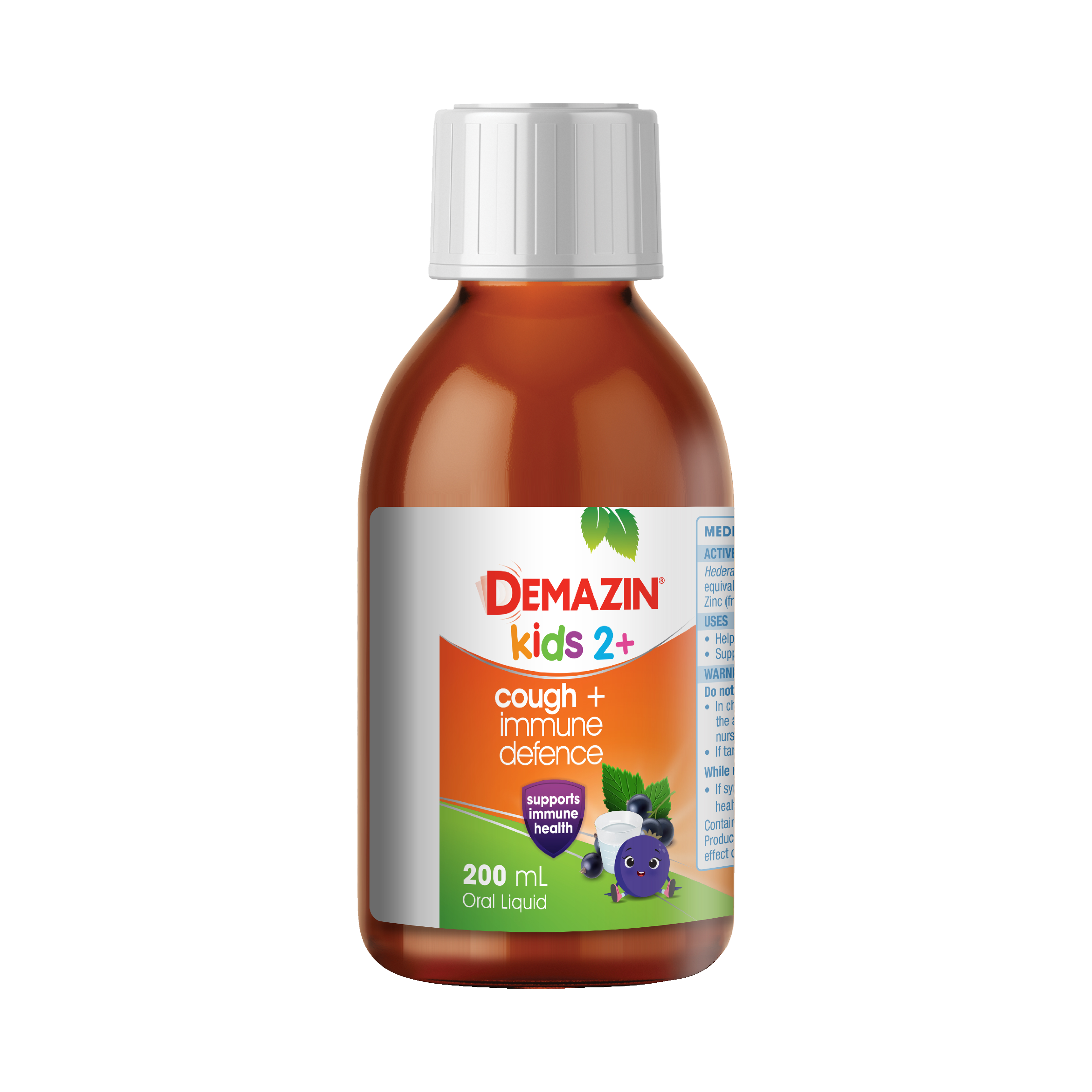 DEMAZIN KIDS COUGH + IMMUNE DEFENCE SYRUP 200ML - Image 6