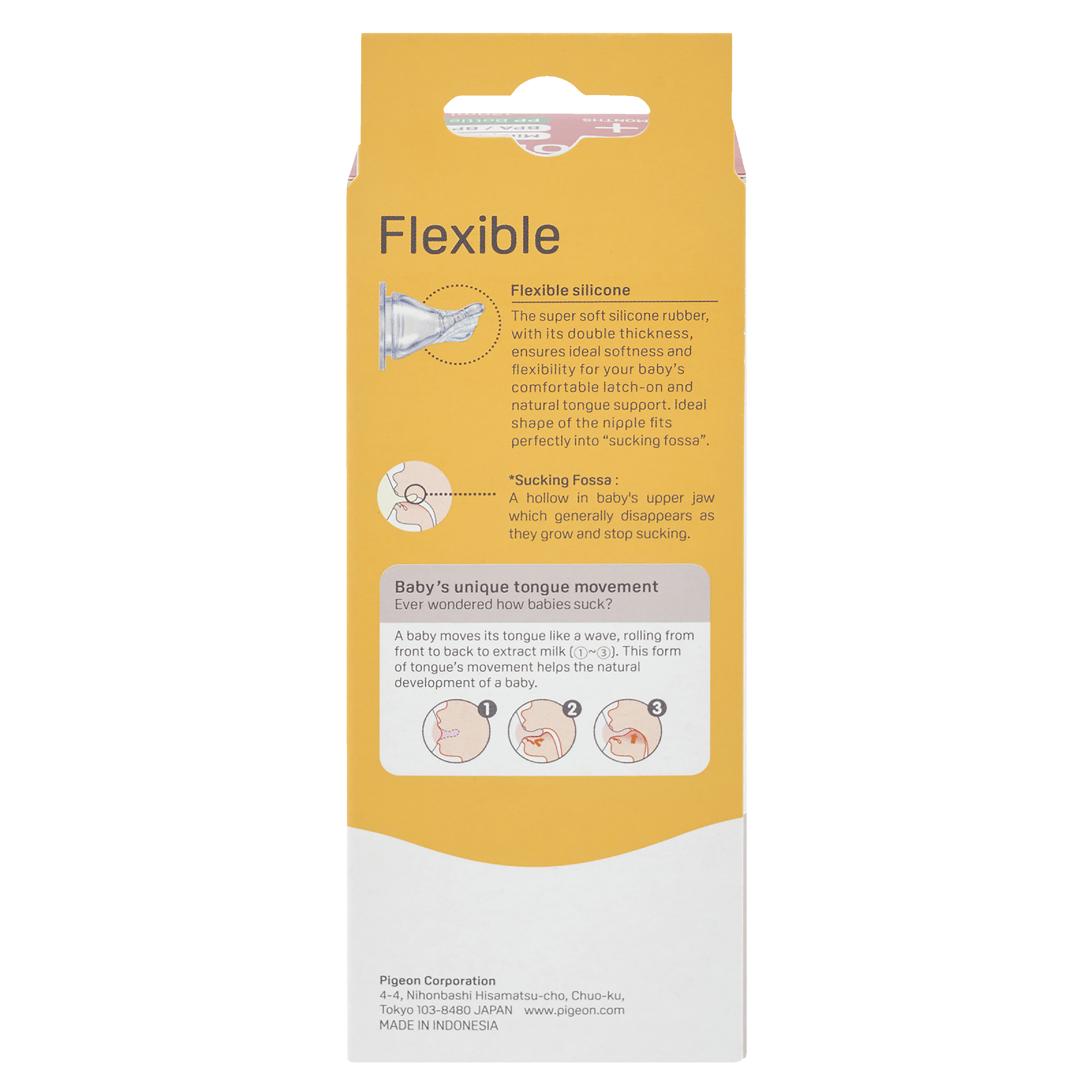 PIGEON BOTTLE SLIM NECK PERISTALTIC PP 120ML - Image 2