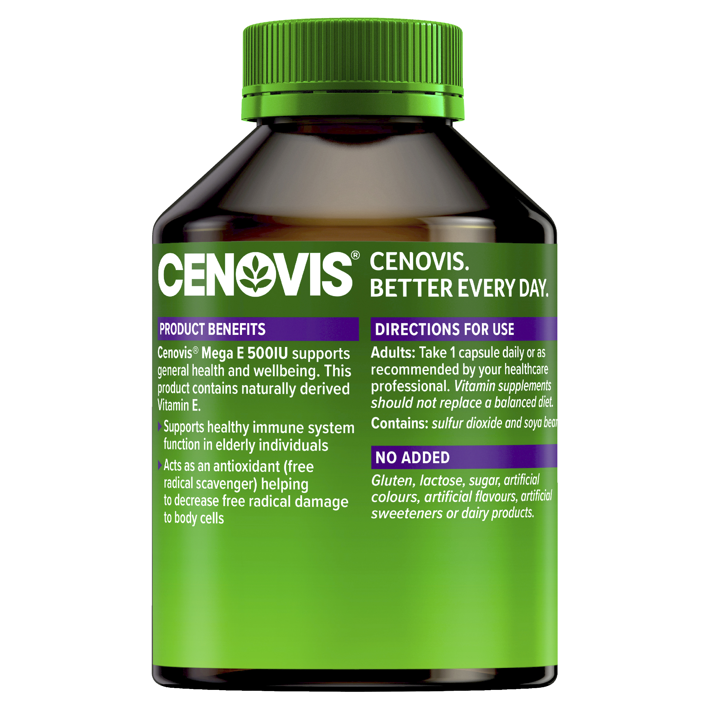 CENOVIS MEGA E 500UI 250 CAPSULES - Image 2