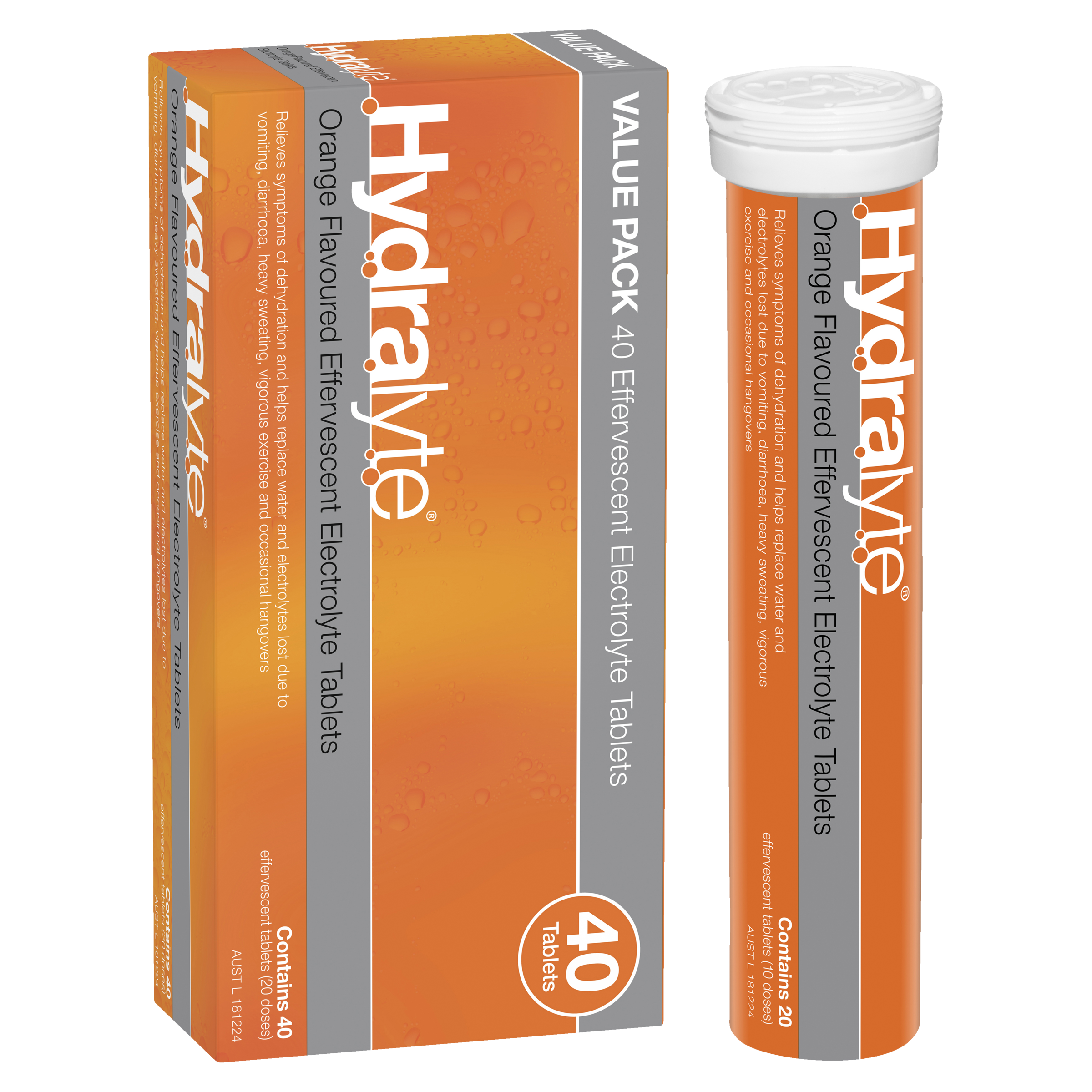 HYDRALYTE EFFERVESCENT ORANGE 40 TABLETS - Image 9