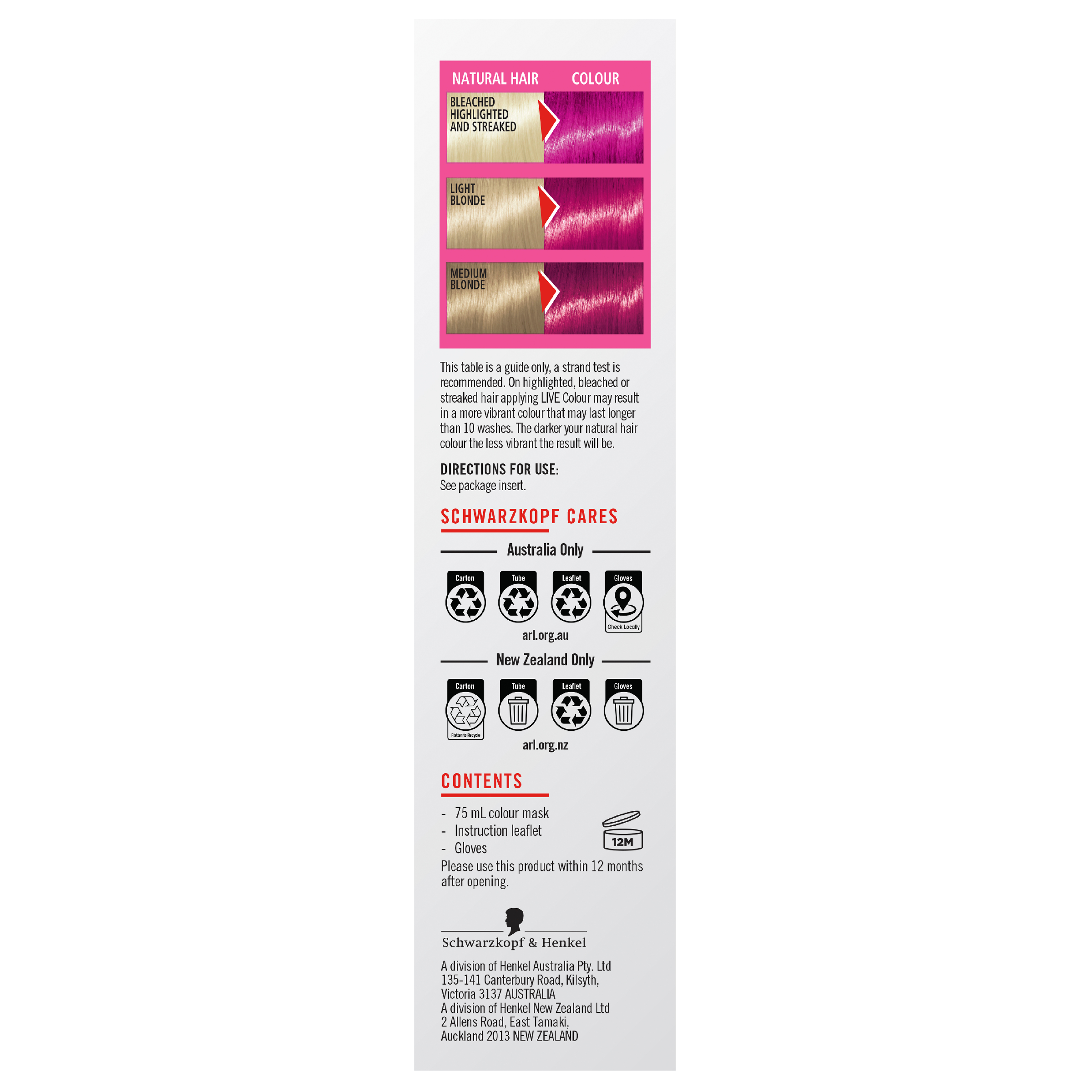SCHWARZKOPF LIVE COLOUR SHOCKING PINK 75ML - Image 3