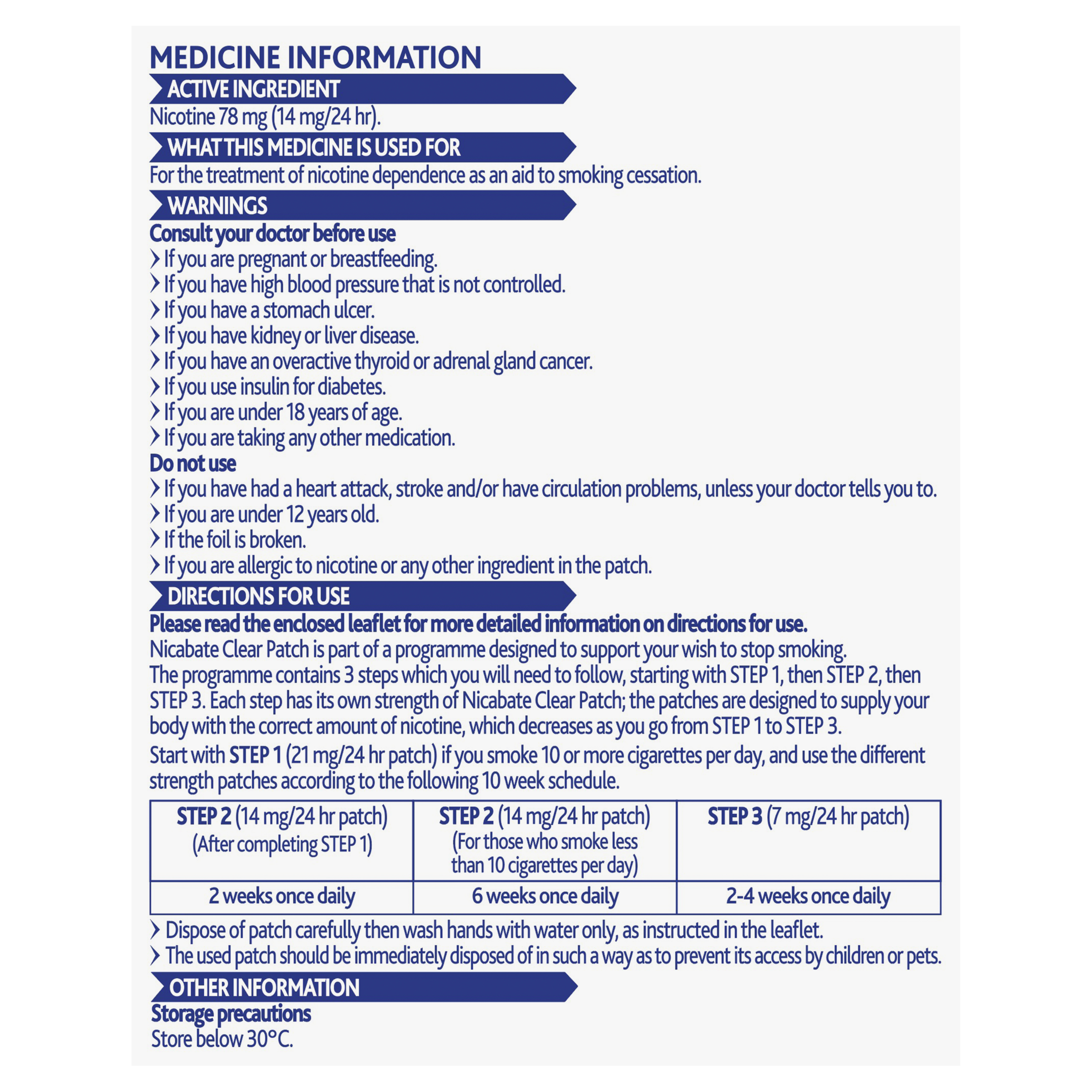 NICABATE STEP 2 14MG CLEAR PATCH 7 PACK - Image 4