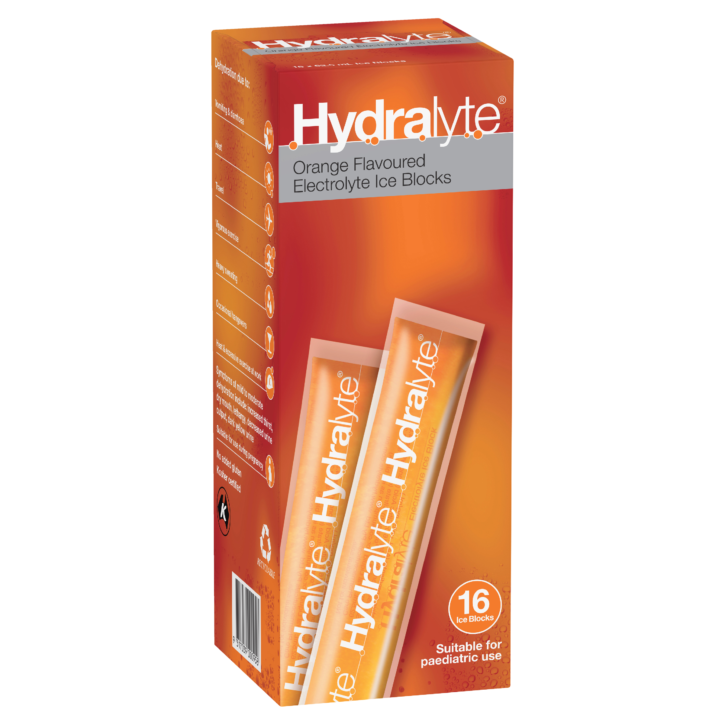 HYDRALYTE ICE BLOCKS ORANGE 16 PACK - Image 8