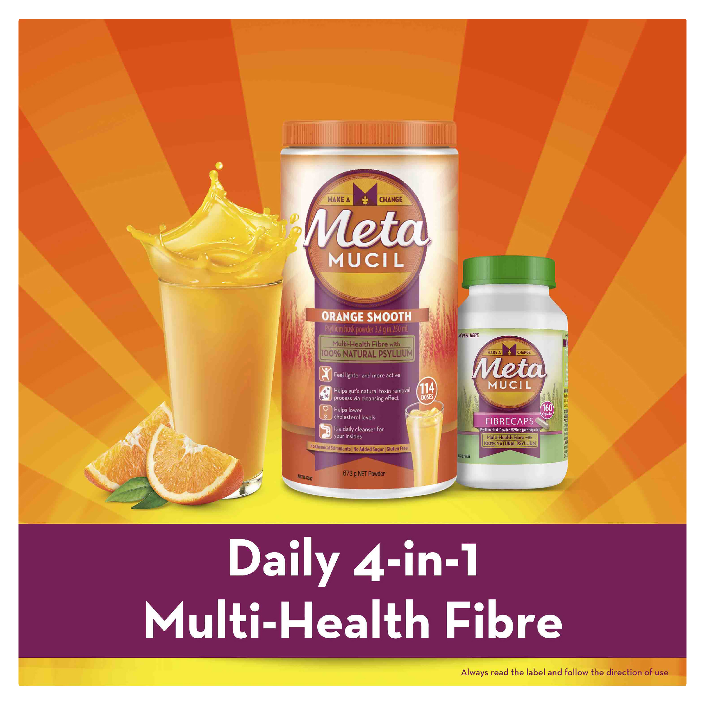 METAMUCIL ORANGE GRANULAR 528G 48 DOSES - Image 5