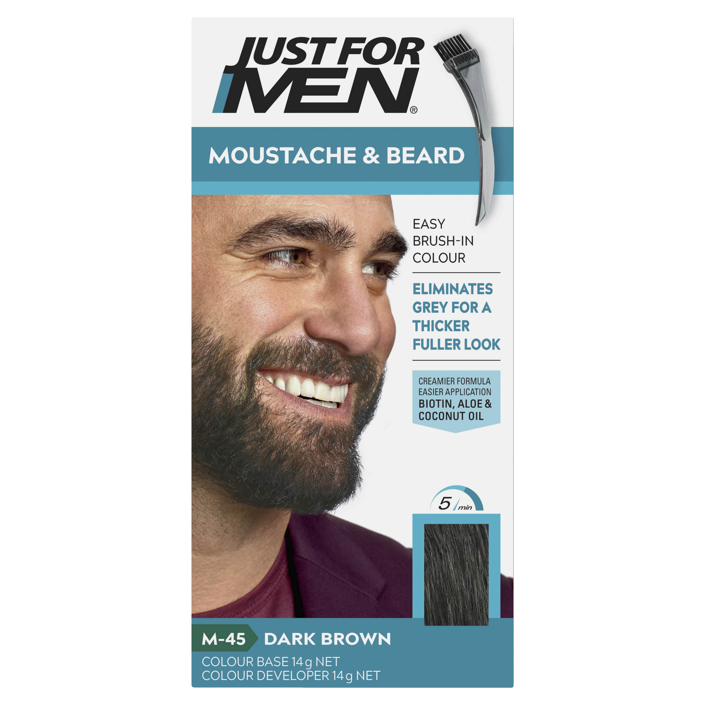 JUST FOR MEN MOUSTACHE & BEARD DARK BROWN - Image 2