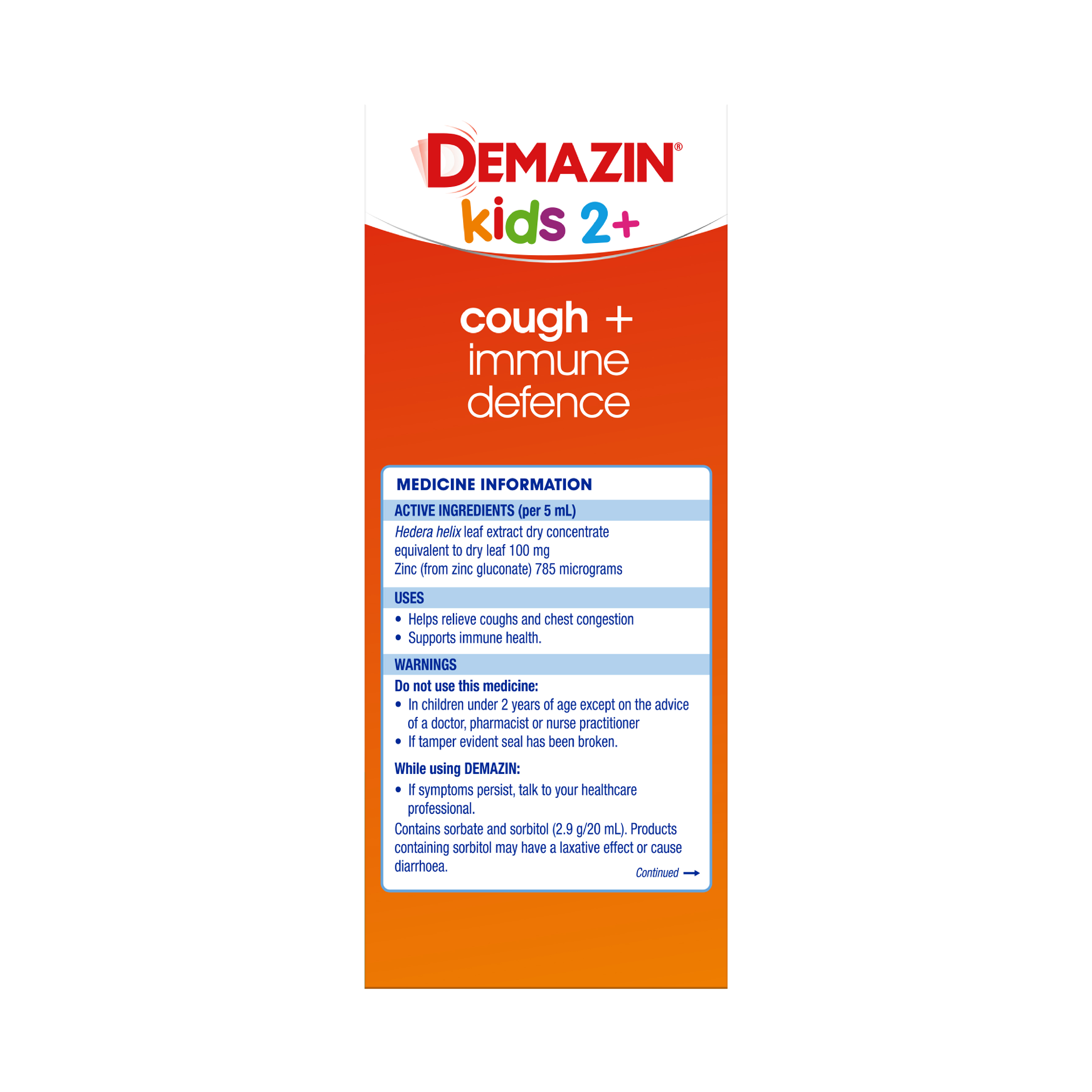 DEMAZIN KIDS COUGH + IMMUNE DEFENCE SYRUP 200ML - Image 4
