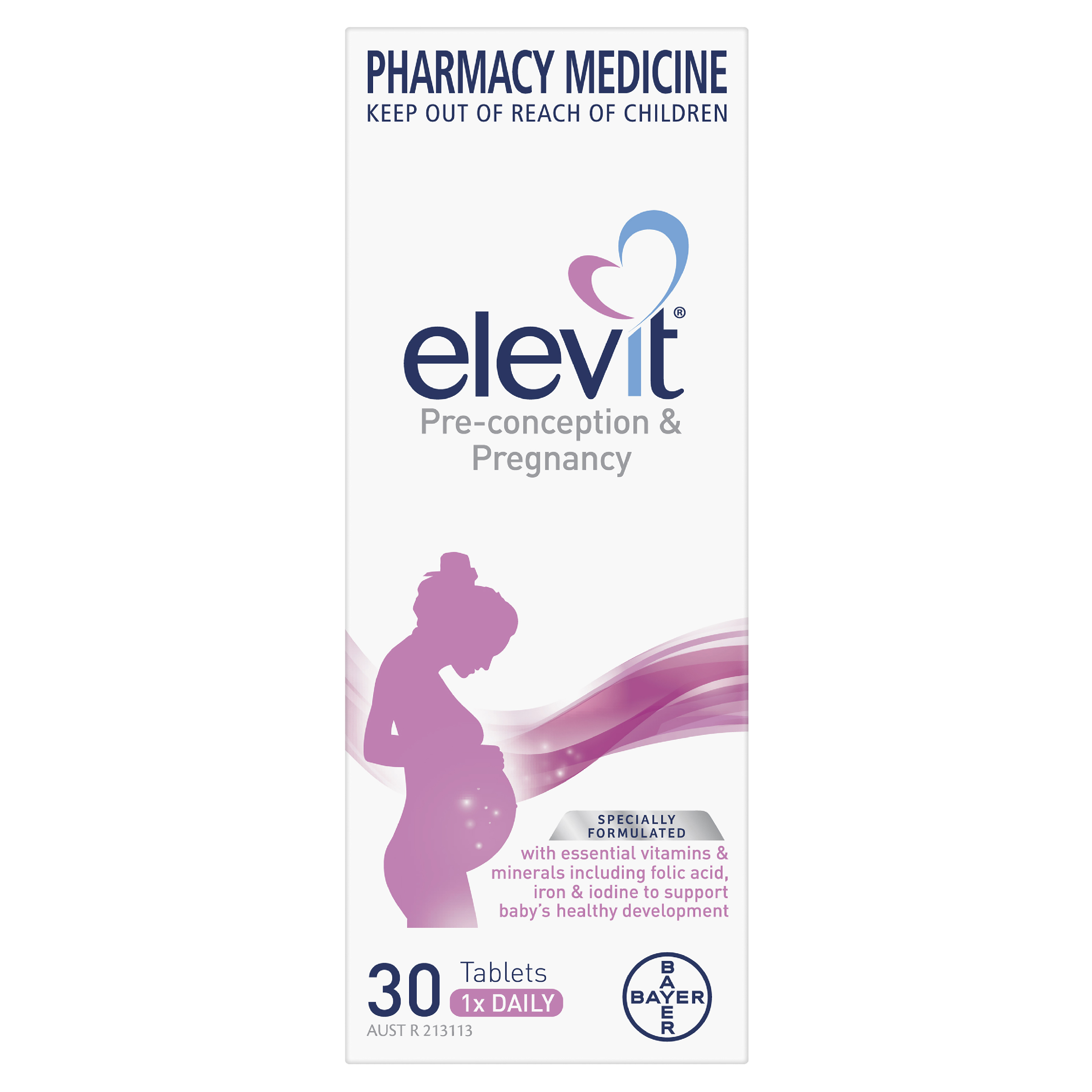 ELEVIT PRE-CONCEPTION & PREGNANCY 30 TABLETS - Image 2