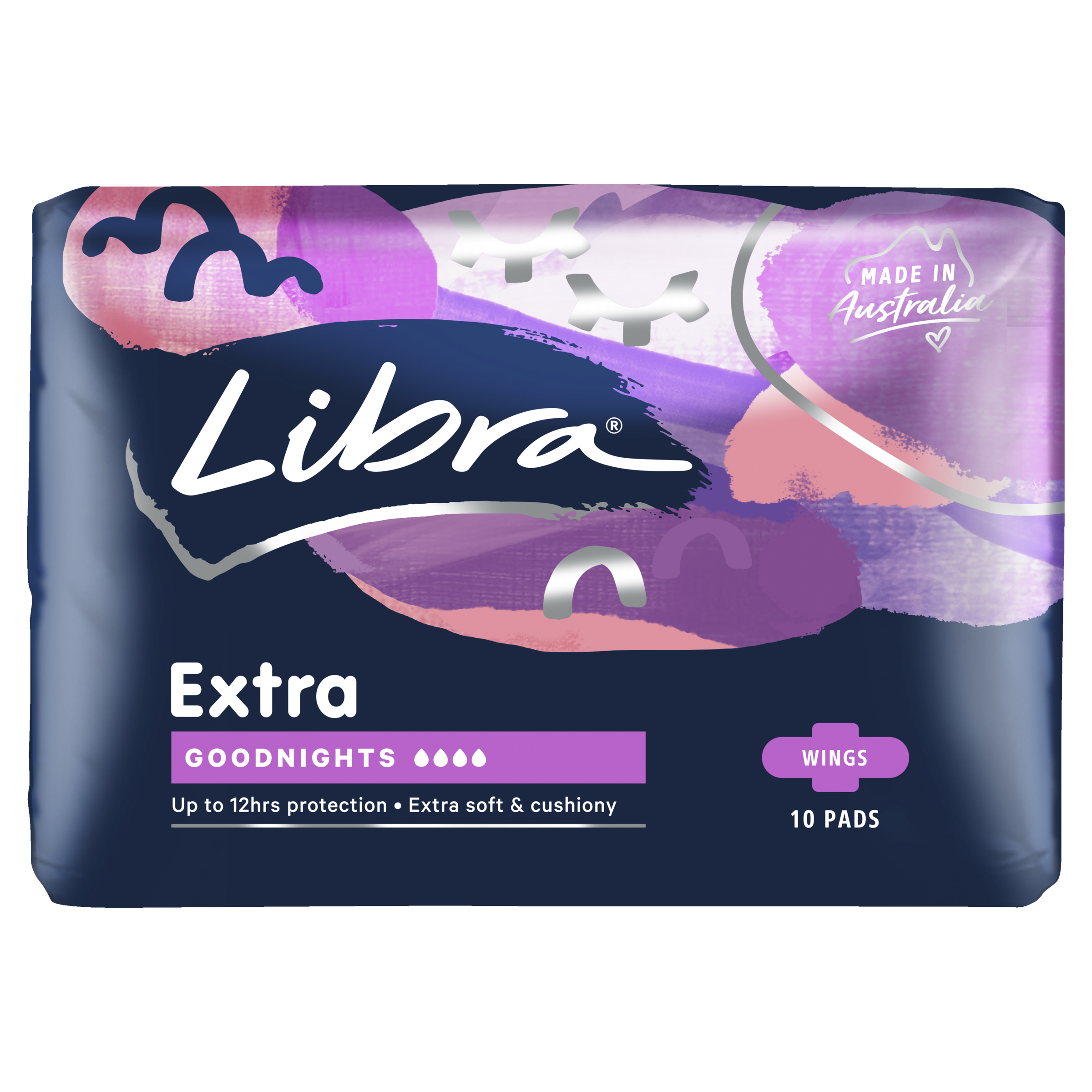 LIBRA PADS EXTRA GOODNIGHTS WINGS 10 PACK - Image 2