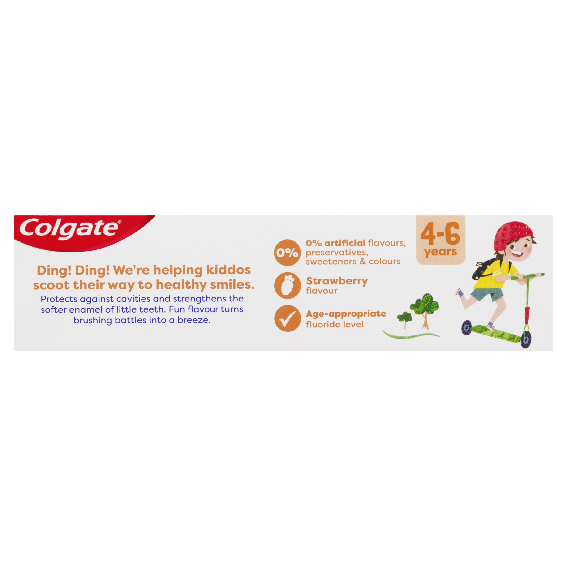 COLGATE TOOTHPASTE KIDS STRAWBERRY 4-6 YEARS 80G - Image 4