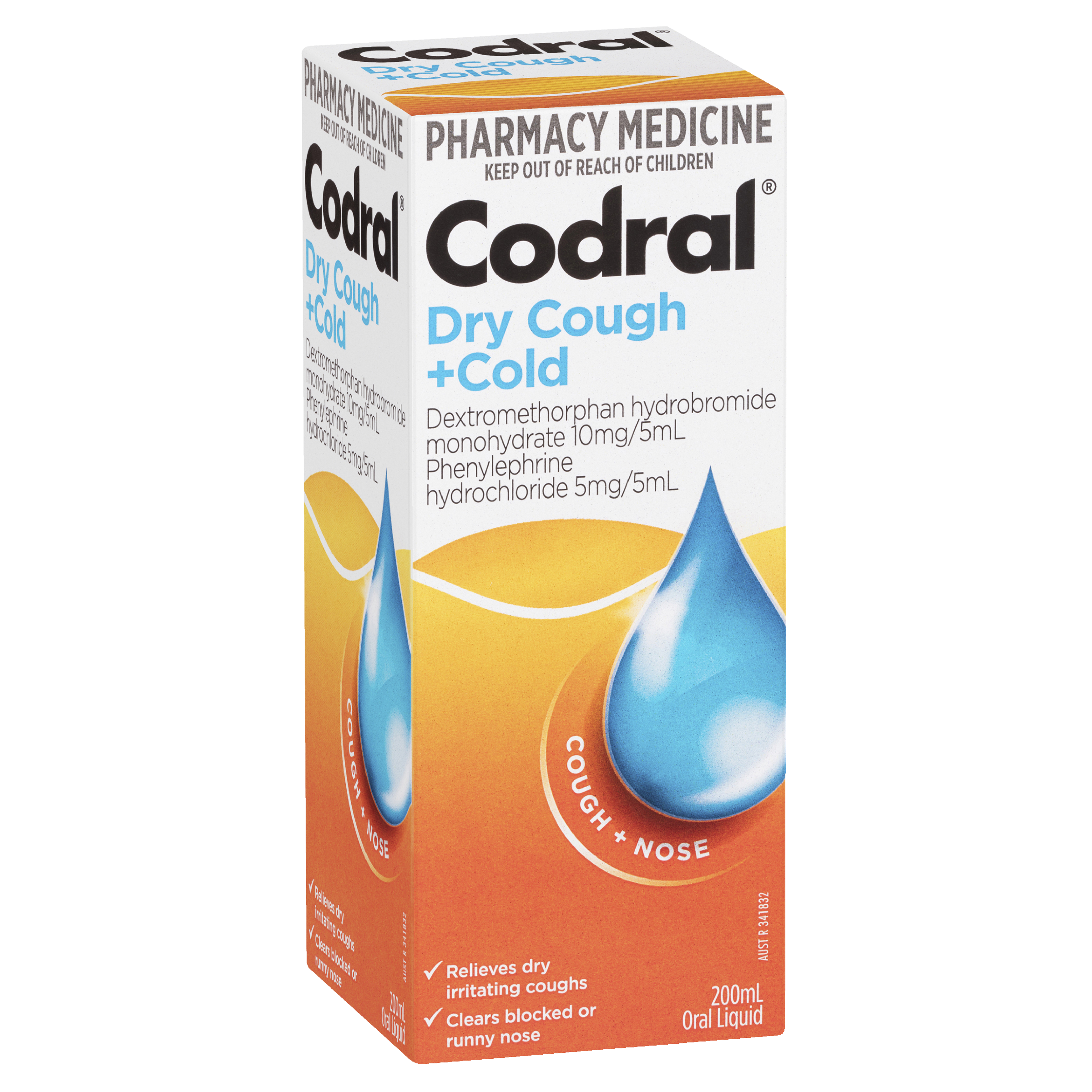 CODRAL DRY COUGH & COLD LIQUID 200ML