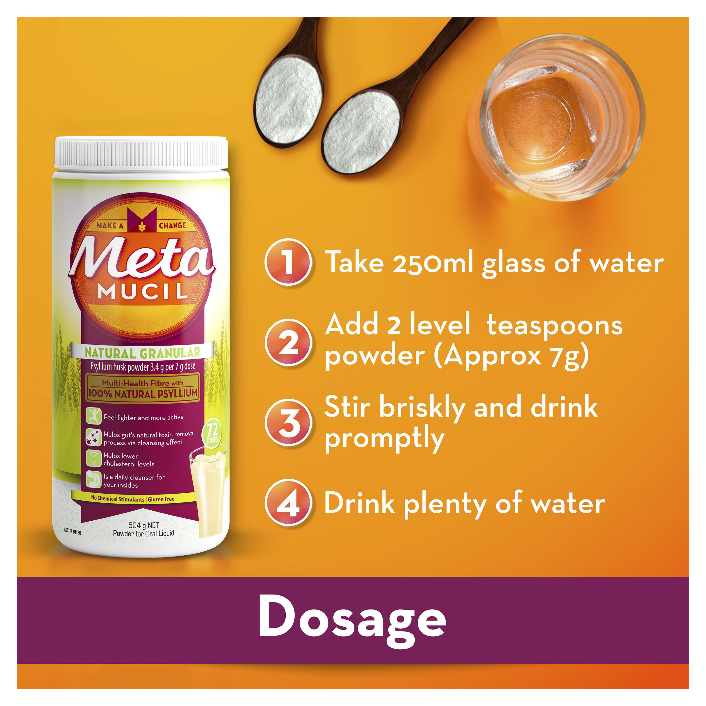 METAMUCIL NATURAL GRANULAR 798G 114 DOSES - Image 5