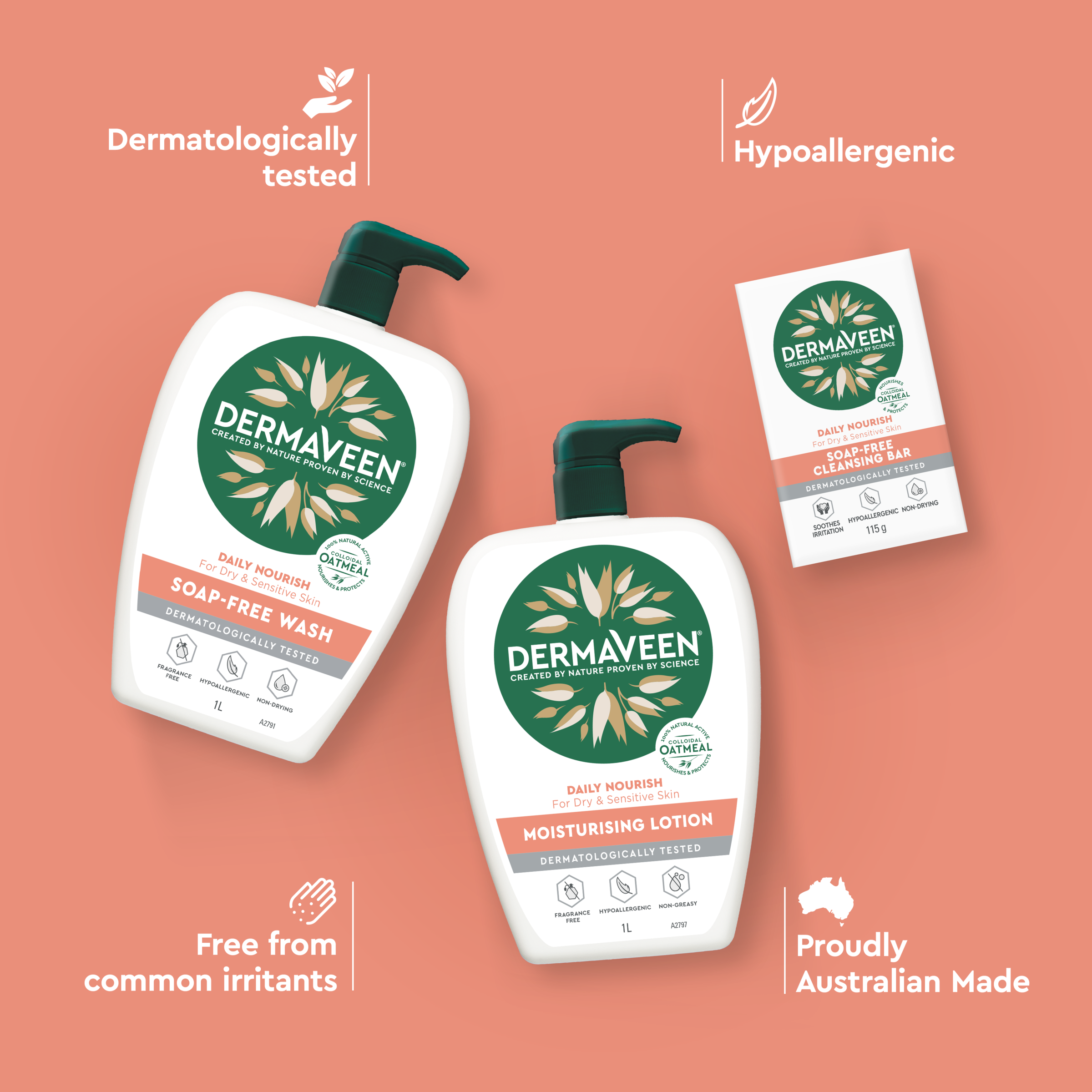 DERMAVEEN DAILY NOURISH WASH 1 LITRE - Image 6
