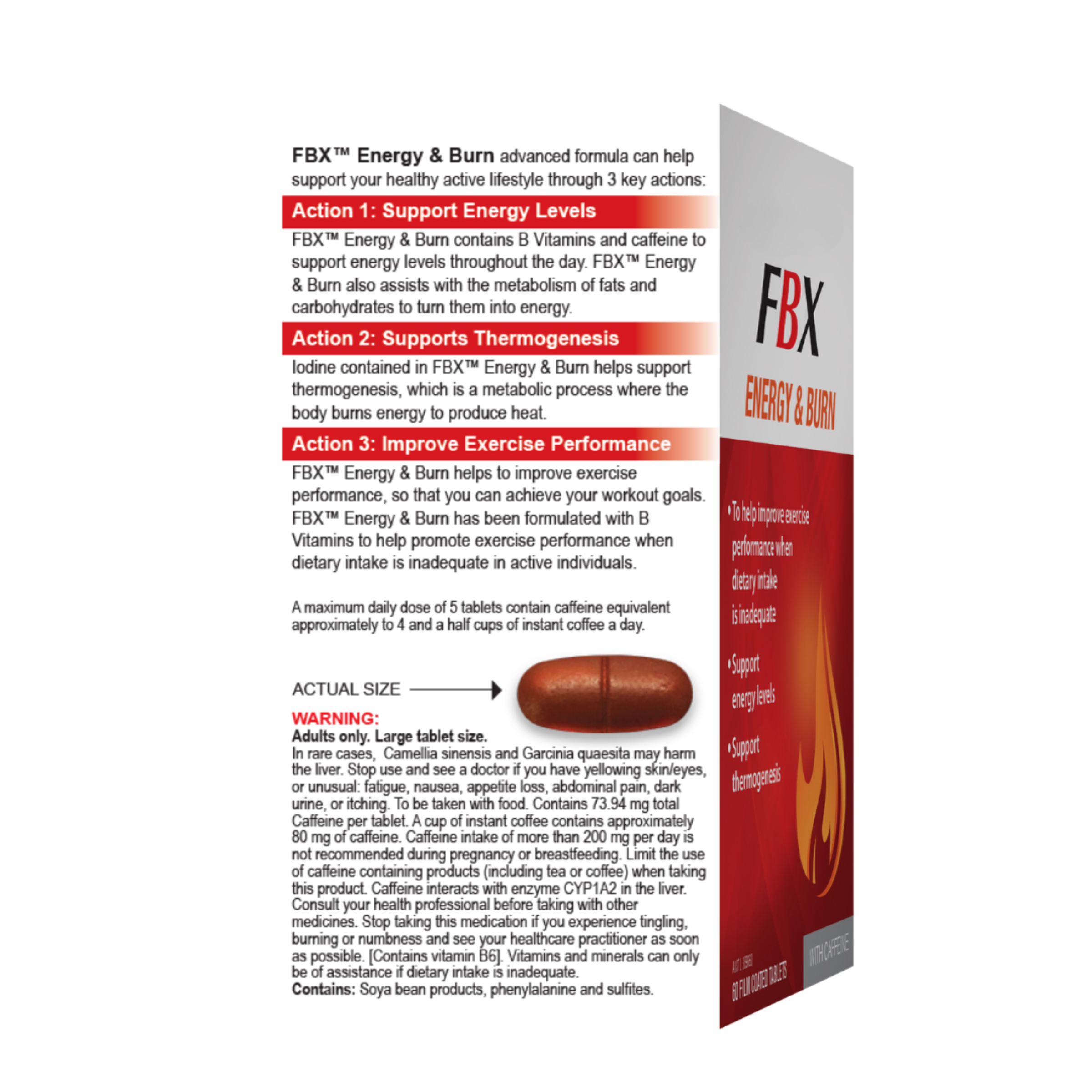 FATBLASTER ENERGY & BURN 60 TABLETS - Image 2